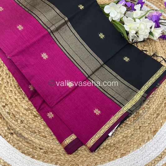 Semi Maheshwari Silk Cotton Saree - VVMSC002