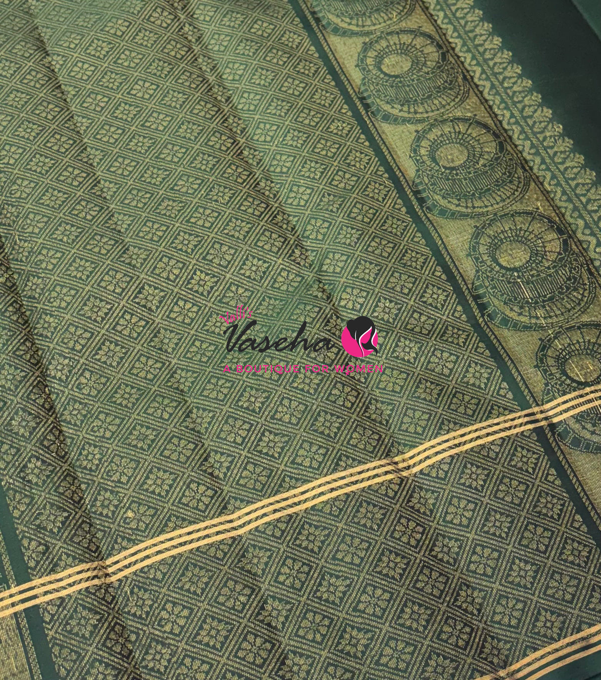 Half Mix - Pure Soft Silk Saree - Long Retta Petta Border with Butta - VVPSS105