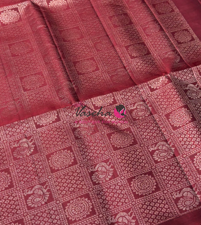 Pure Soft Silk Saree - Border Less - Maroon Shade - VVPSS080