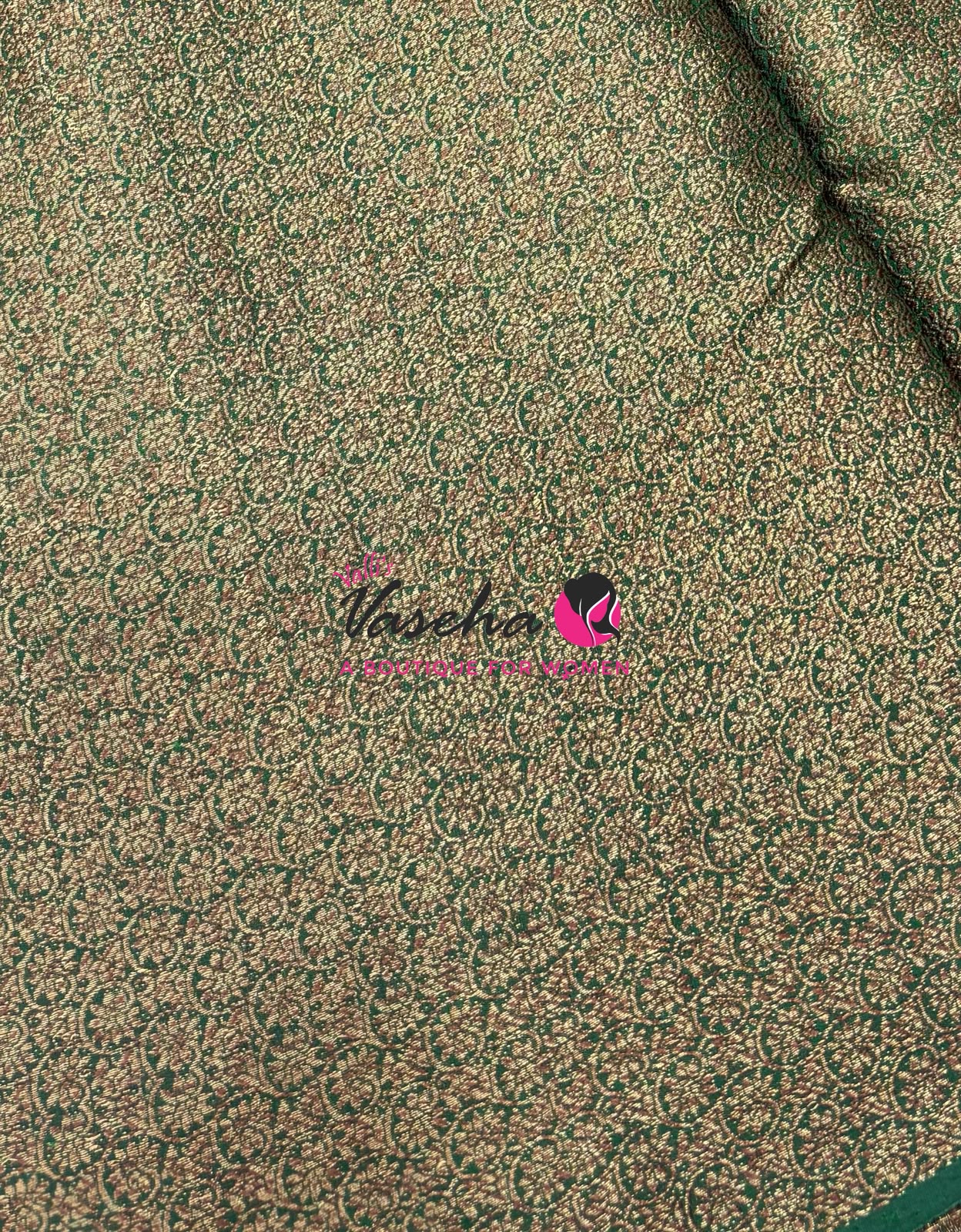 Bamboo Silk Saree - Purple With Green - VVBSS018
