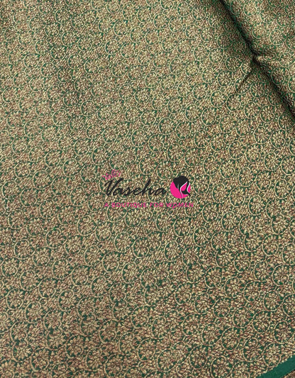 Bamboo Silk Saree - Purple With Green - VVBSS018