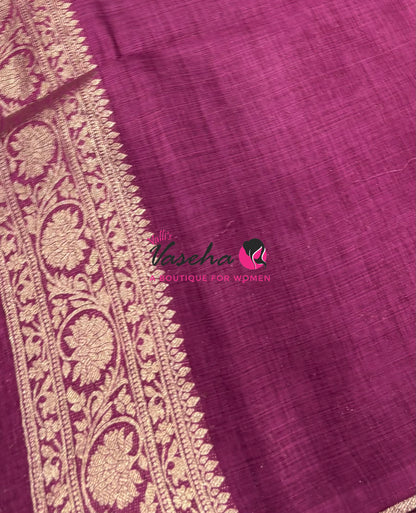 Banarasi - Heritage Silk - Semi Kathan Silk - Onion Pink Shade - VVBHS001