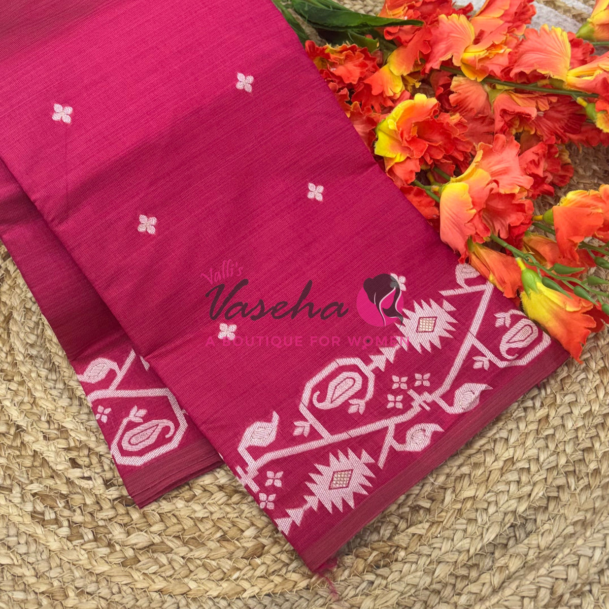Semi Gicha Tussar Silk - Pink Shade - VVGTS002