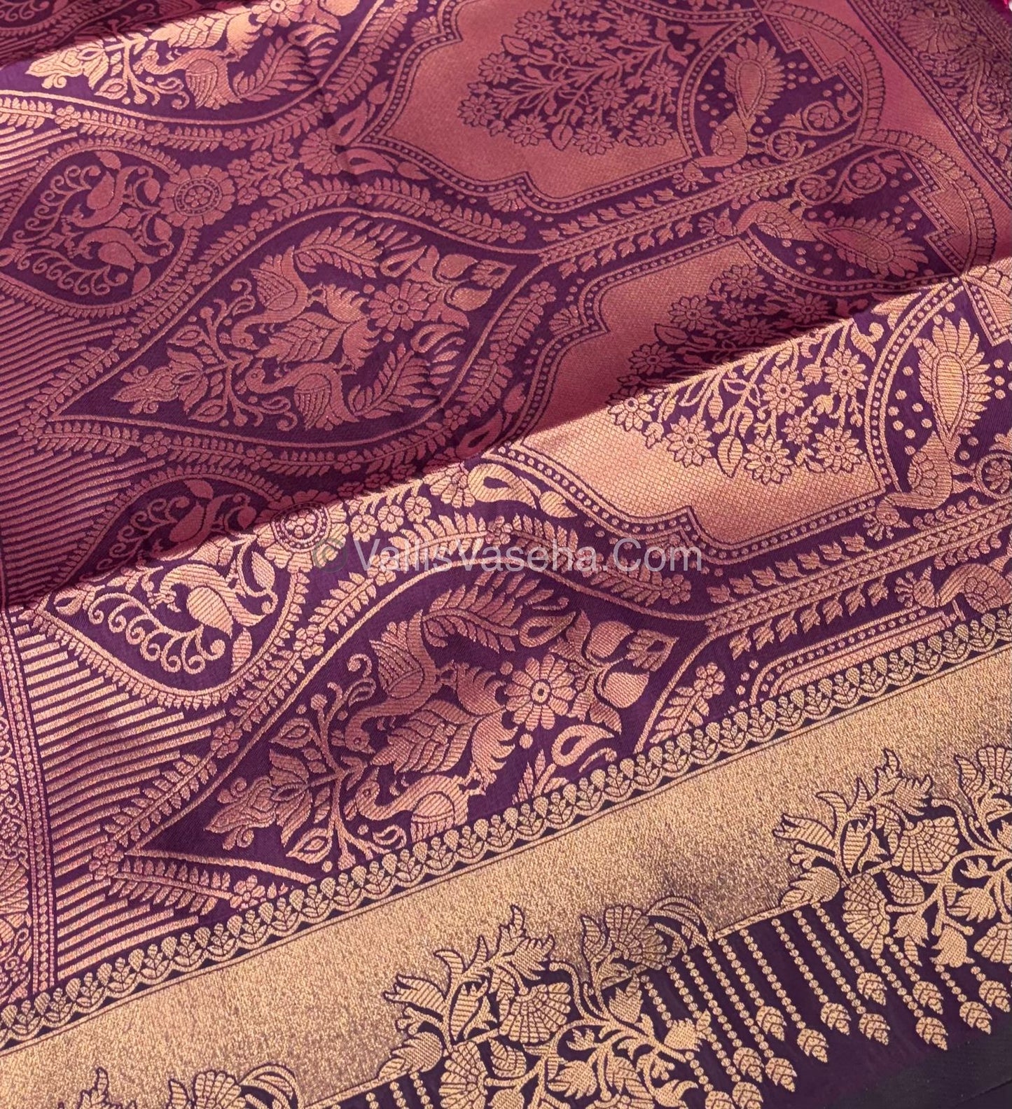 Semi Soft Silk - Purple With Violent Shade -VVSSS030 - 5