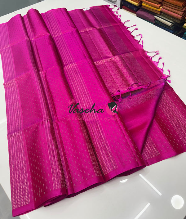 Pure Soft Silk Saree - Border Less  - Pink Shade - VVPSS131