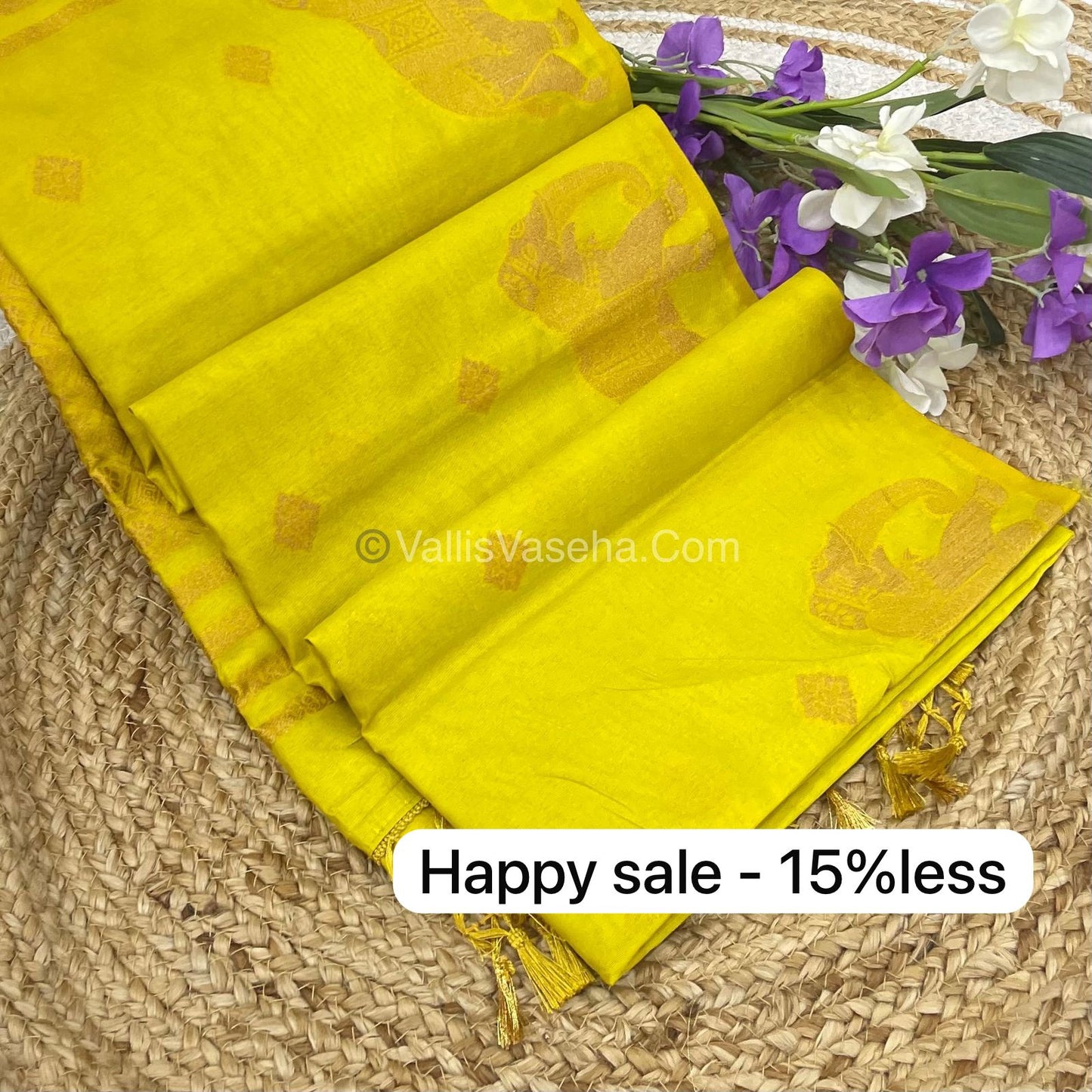 Mulberry Semi Silk - Lemon Yellow Shade - VVMSS001