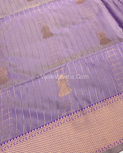 Semi Soft Silk - Border less - Lavender Shade -VVSSS023
