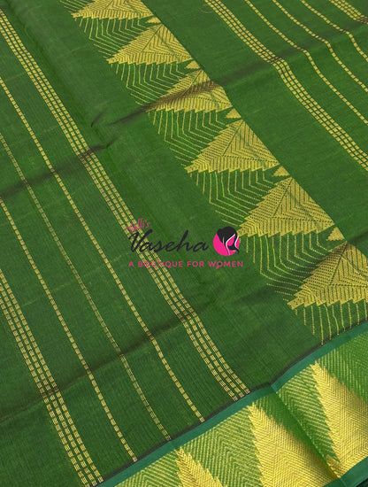 Semi Silk Cotton Saree - Checked Pattern with Butta  - VVSSC012
