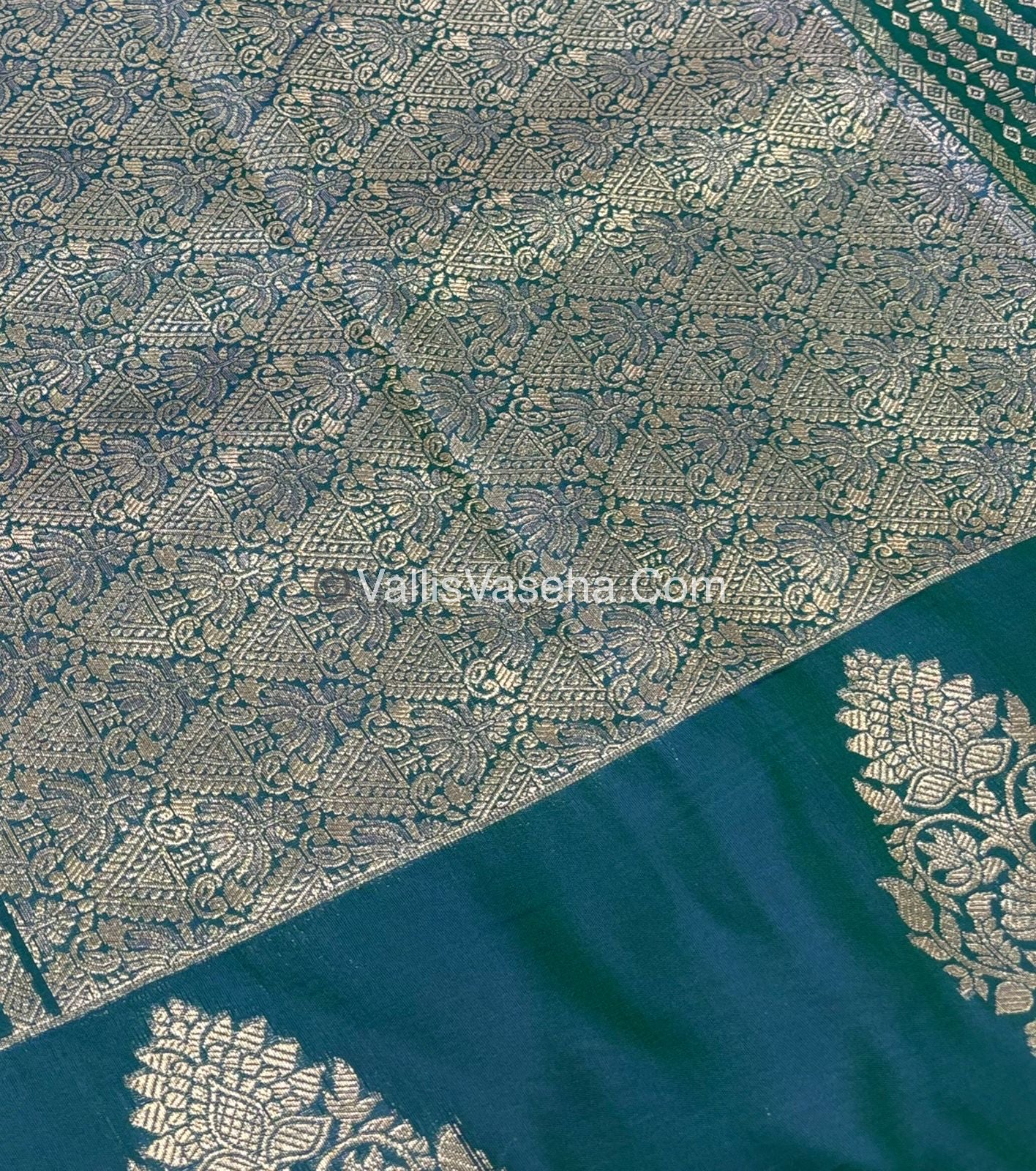 Semi Soft Silk -  Peacock Blue Shade -VVSSS016