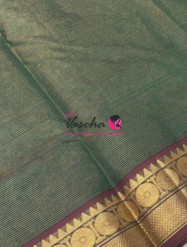 Pure Silk Cotton Saree - Vairavoosi Design - VVSCV005