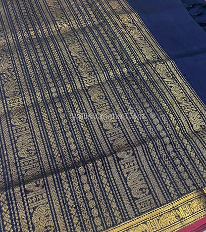 Pure Silk Cotton Saree -Retta  Mayil Design - VVRMS001