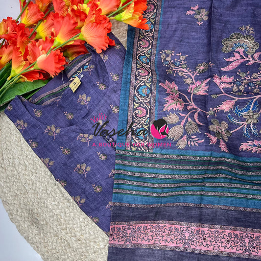 Ready Made | Anarkali |Long Gown & Duppatta (2pc) |Purple - VVLGD001