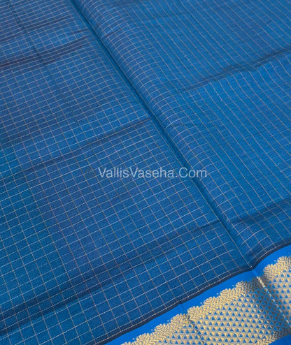 Semi Silk Cotton Saree - Pink With Blue shade - VVSSC003