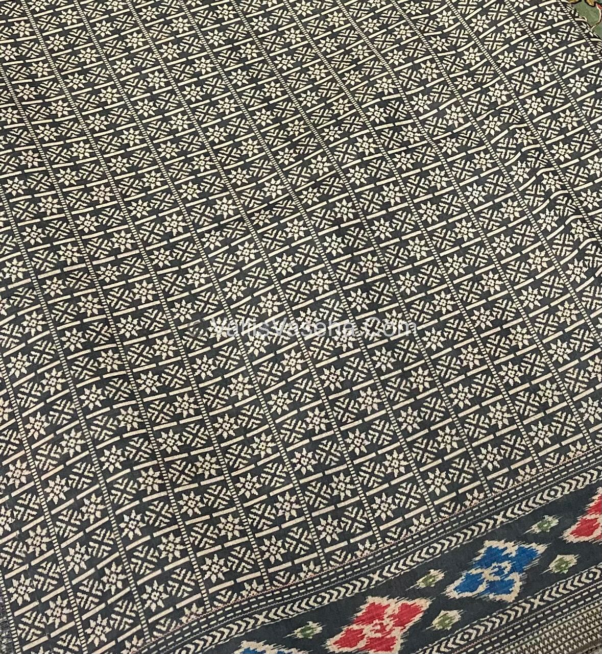 Semi Tussar - Kantha Work Embroidery - Green Shade - VVSTK001