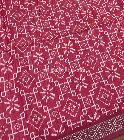 Semi Raw Silk with Zig Zag  Design Weaving - VVRS003