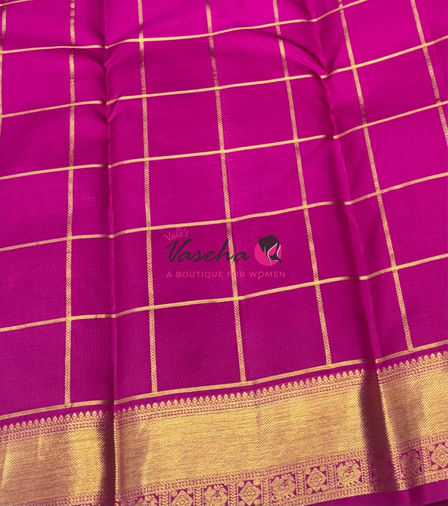 Pure Kanchipuram Silk Saree | Pazhum Pazhamum Checks |VVPS078