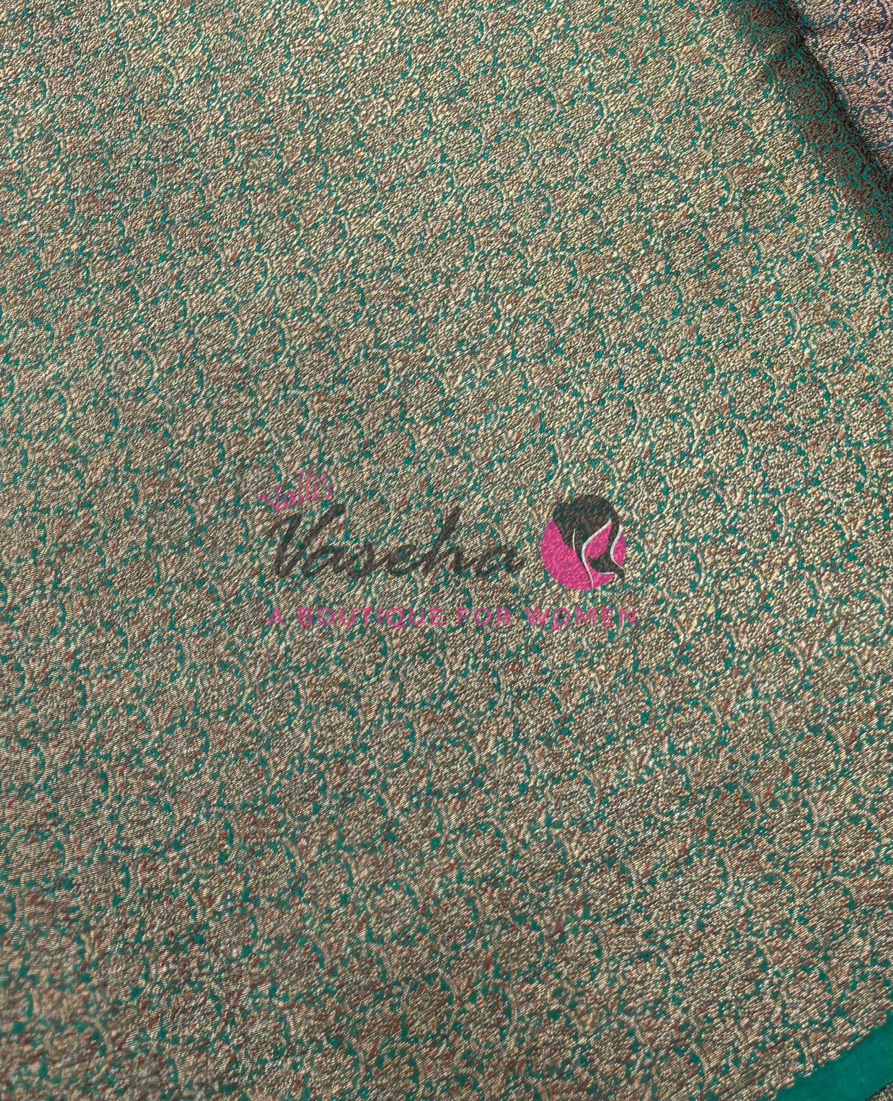 Bamboo Silk Saree- Pink with Green Shade - VVBSS014