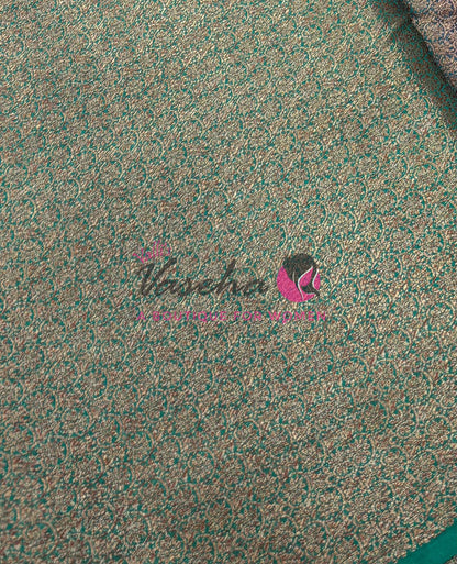 Bamboo Silk Saree- Pink with Green Shade - VVBSS014