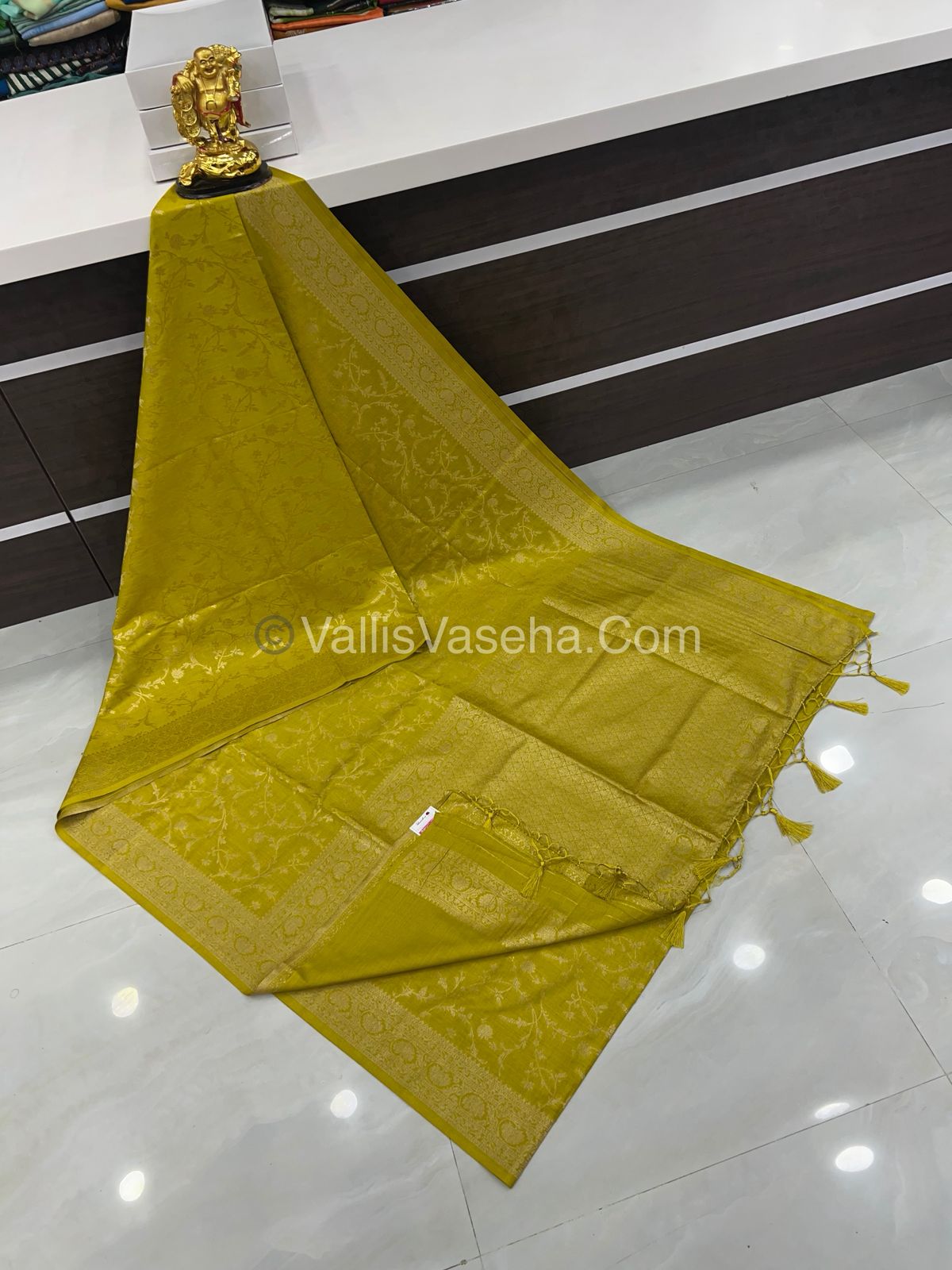 Banarasi - Heritage Silk - Semi Kathan Silk - Lemon Yellow Shade- VVBHS001