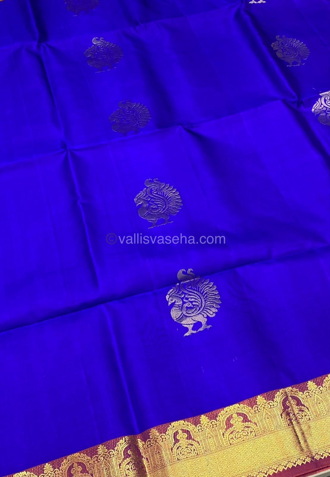 Pure Soft Silk Saree - Blue With Purplish Pink Combo - VVPSS015