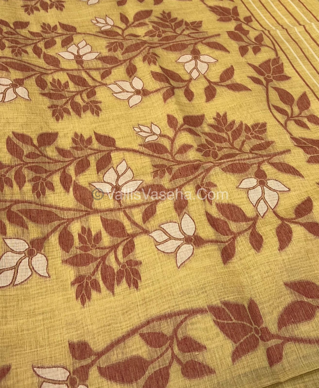 Muga Cotton Saree - Contrast Blouse - VVMCS001