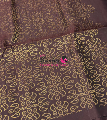 Half Mix - Pure Soft Silk Saree - Kolam Design - VVPSS158
