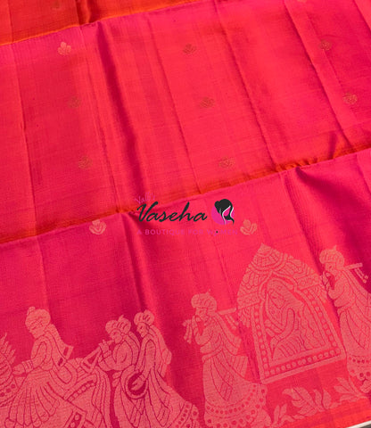 Pure Soft Silk Saree  - Peachish Pink Shade - VVPSS094