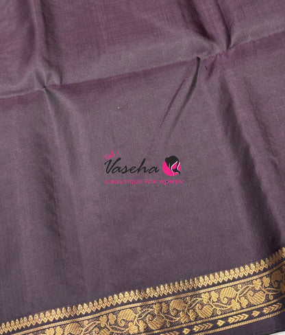 Pure Soft Silk Saree - Mustard Yellow & Brown Shade - VVPSS099