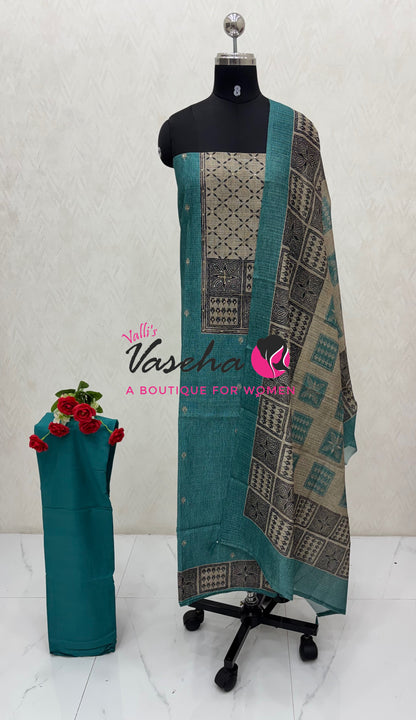 Unstitched Jute Material | Blue Shade | VVUSM080