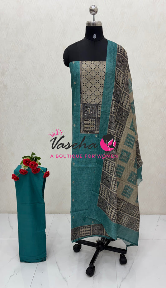 Unstitched Jute Material | Blue Shade | VVUSM080