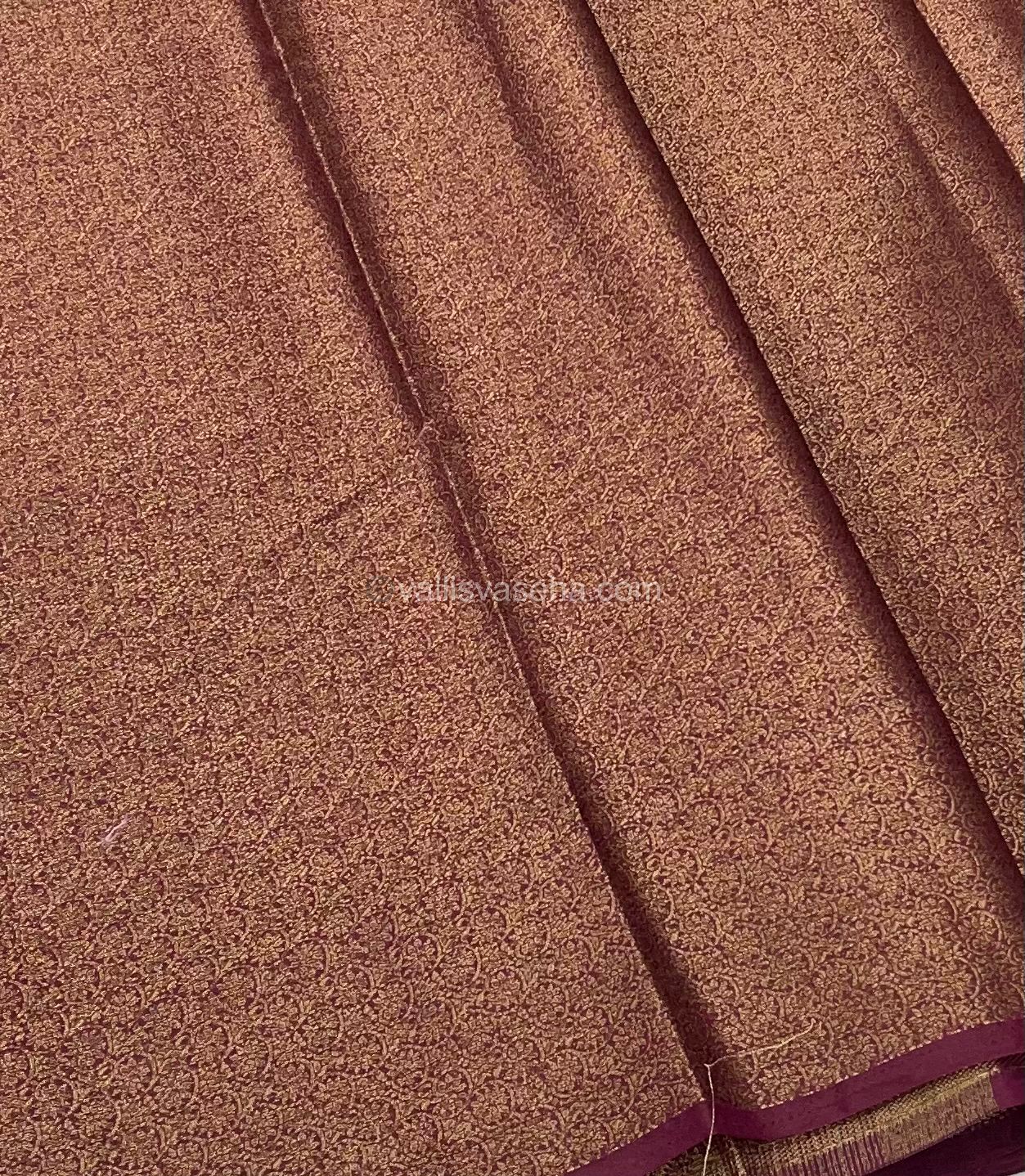 Bamboo Silk Saree - Peacock Blue With Purplish Wine Shade - VVBSS001