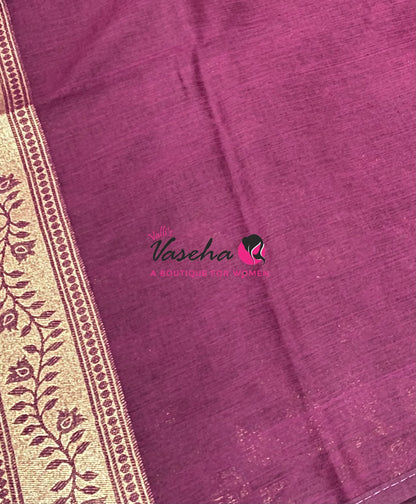 Banarasi - Heritage Meenakari Silk  - Wine Shade - VVBHS012