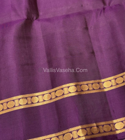 Pure Soft Silk Saree - Retta Petta Border- Mayil & Chakkaram - VVPSS057