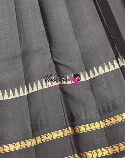 Pure Kanchipuram Silk Saree - Pazhum Pazhamum Checks - VVPS006