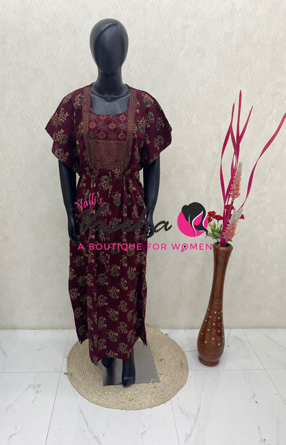 Long Kaftan  - Nighties - VVJN001