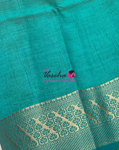 Semi Tussar Silk -  Blue Shade - Purple Shade - VVSTS071