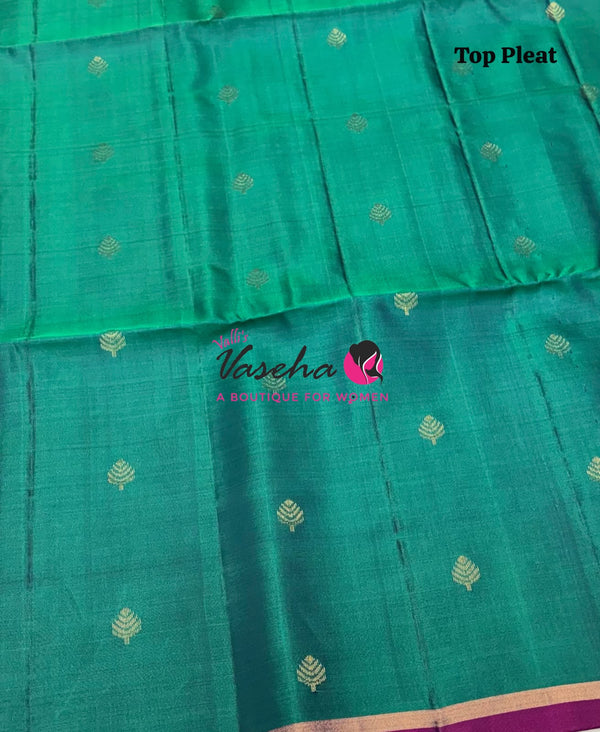 Pure Soft Silk Saree - Partly Pallu -  Half & Half Saree - VVPSS088