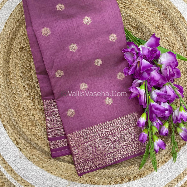 Semi Tussar Silk Saree |Onion Pink shade |VVSTS044