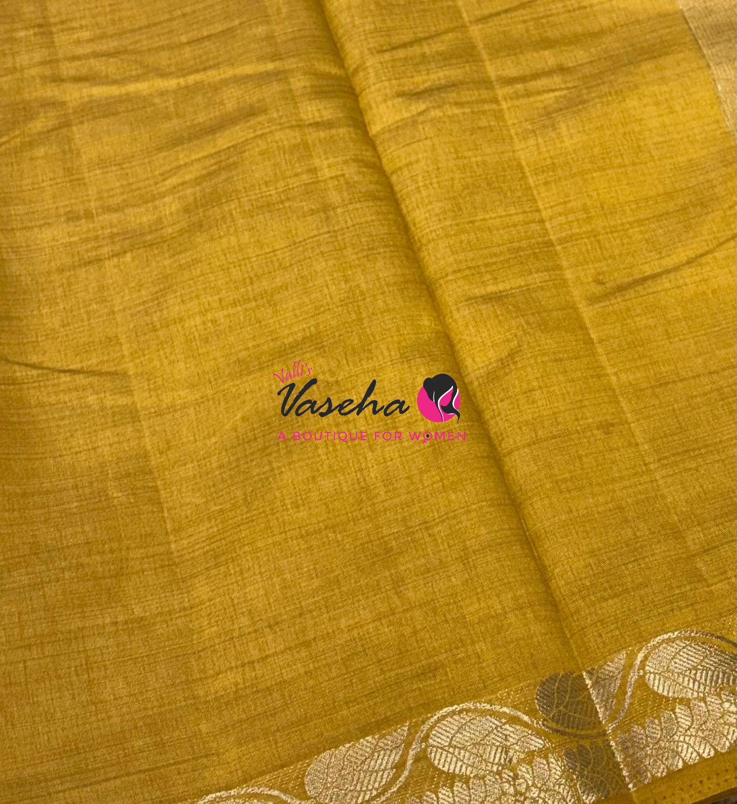 Semi Tussar Silk - Mustard Yellow Shade - VVSTS003
