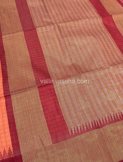 Semi Raw Silk - Lakshadeepam Design Weaving - VVRS004
