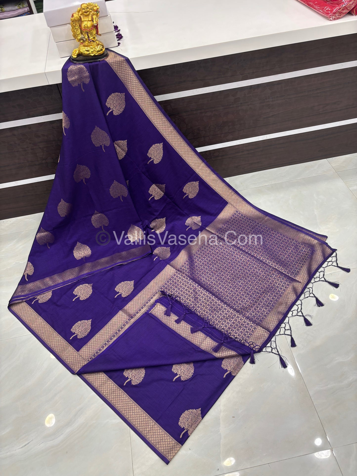 Banarasi - Heritage Silk - Semi Kathan Silk - Violetish Purple Shade - VVBHS007