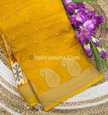 Mashmelow - Chiffon / Georgette Saree - Yellow Shade - VVMMS001