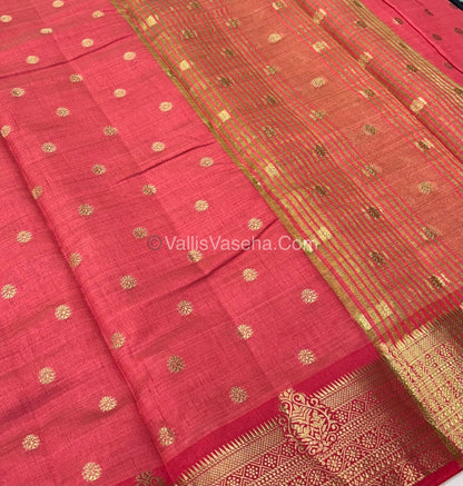 Semi Tussar Silk Saree - peach shade - VVSTS032