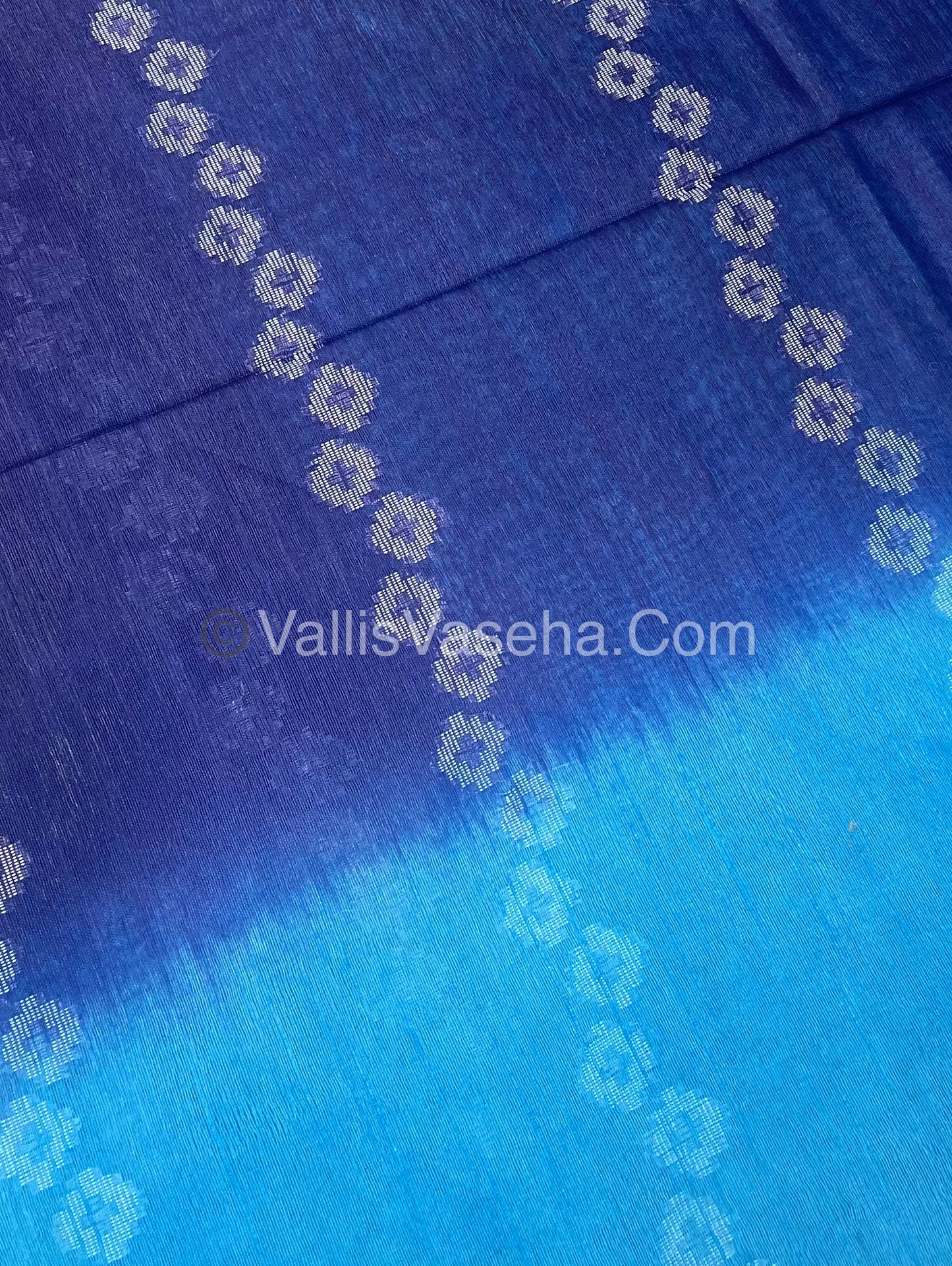 Bhagalpuri Silk - Dark Blue With Blue - VVBS007