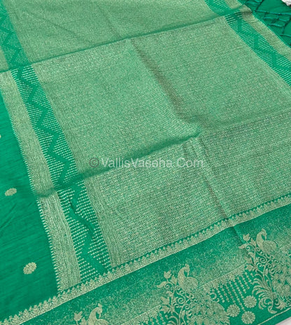 Banarasi - Heritage Silk - Semi Kathan Silk - Green Shade- VVBHS002