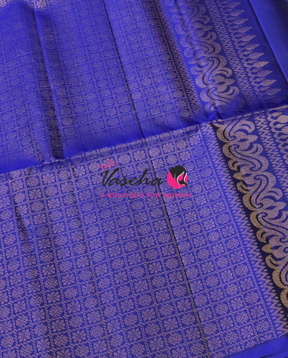 Pure Soft Silk Saree  - Blue Shade - VVPSS133