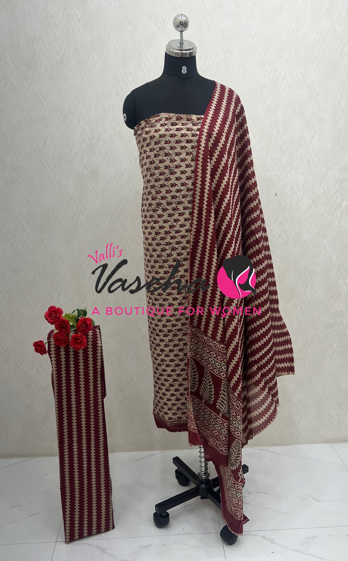 Pure Mul Mul Cotton | Unstitched Material | VVUSM079