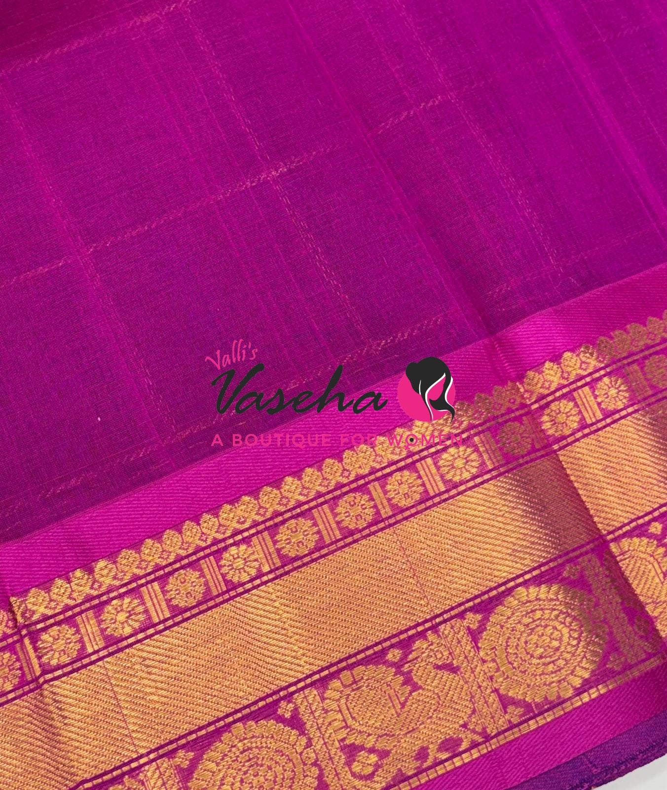 Pure Silk Cotton Saree - Mayil & Chakkaram Design - Blue With Pink Shade - VVMC001