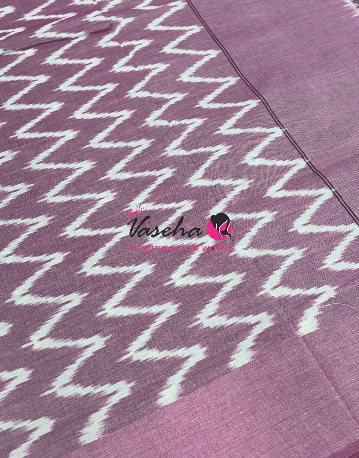Ikkat Mercerised Cotton Saree - Single Ikkat - VVIKS001