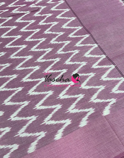 Ikkat Mercerised Cotton Saree - Single Ikkat - VVIKS001